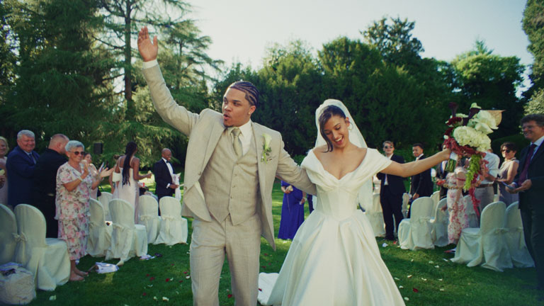bride and groom ceremony exit